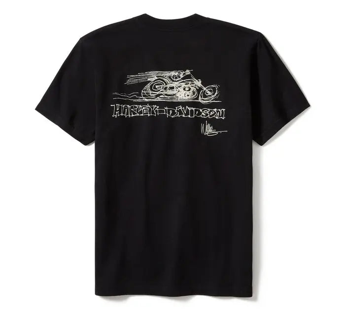HD Peripheral Pattern Printed T-shirt by RiderOut™