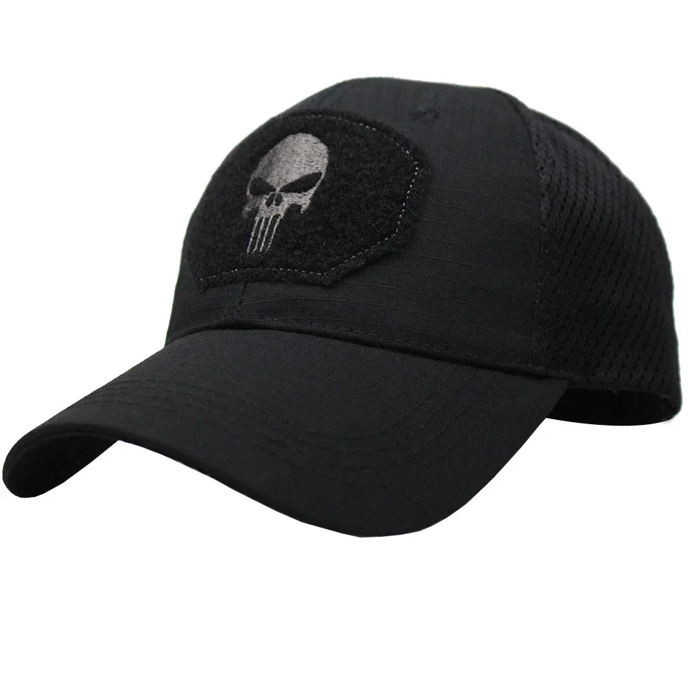 Punisher Skull Camouflage Baseball Cap by RiderOut™