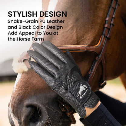Premium PU Leather Riding Gloves by RiderOut