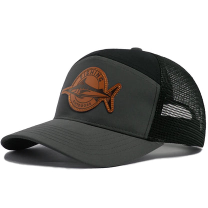 Shark Leather Label Baseball Cap by RiderOut™