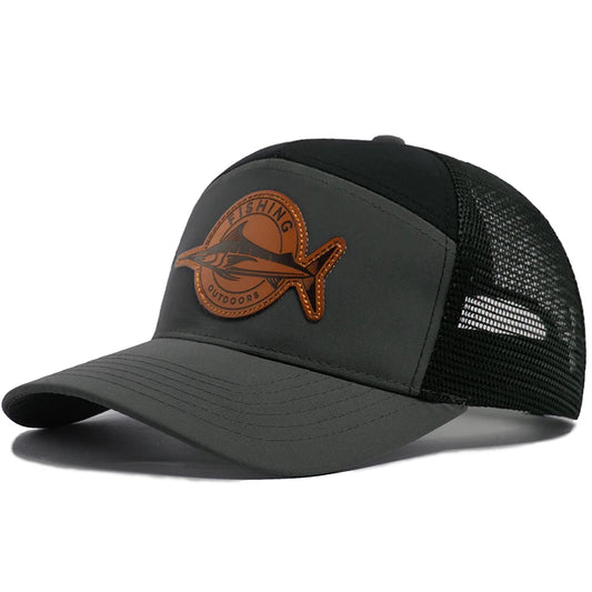 Shark Leather Label Baseball Cap by RiderOut™