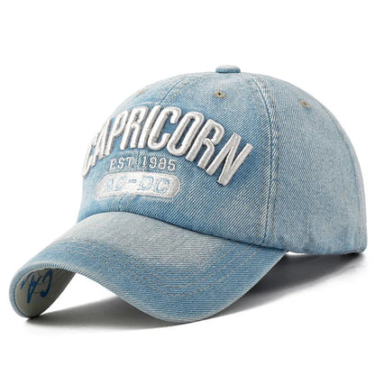 NYC Embroidery Letter Denim Baseball Cap by RiderOut™