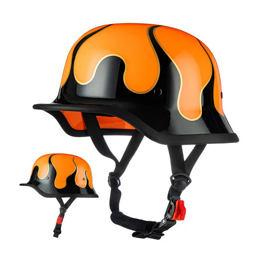 Vintage Classic German Retro Motorcycle Helmet by RiderOut™