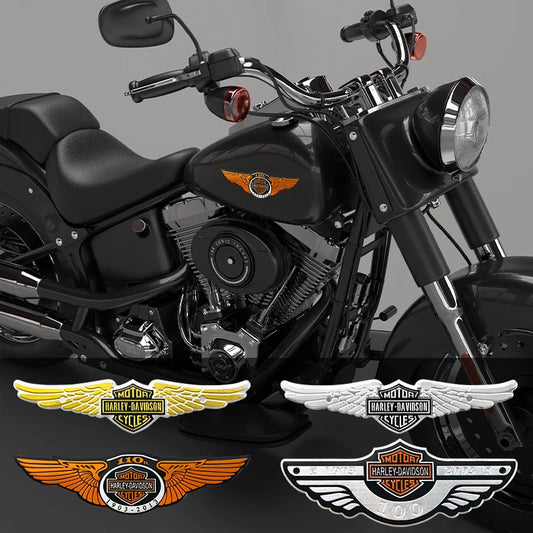 Metal Classic HD Motorcycle Logo Stickers by RiderOut™