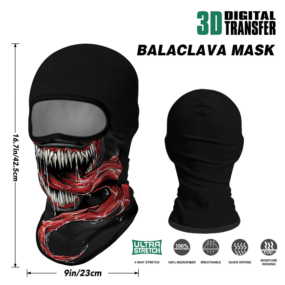 Motorcycle 3D Balaclava Full Face Bandana by RiderOut™