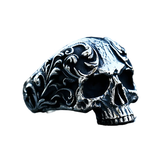 Vintage Gothic Carved Skull Ring by RiderOut™