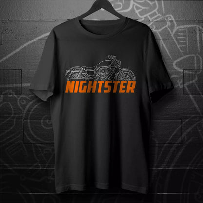 Black HD Nightster Motorcycle T-Shirt by RiderOut™