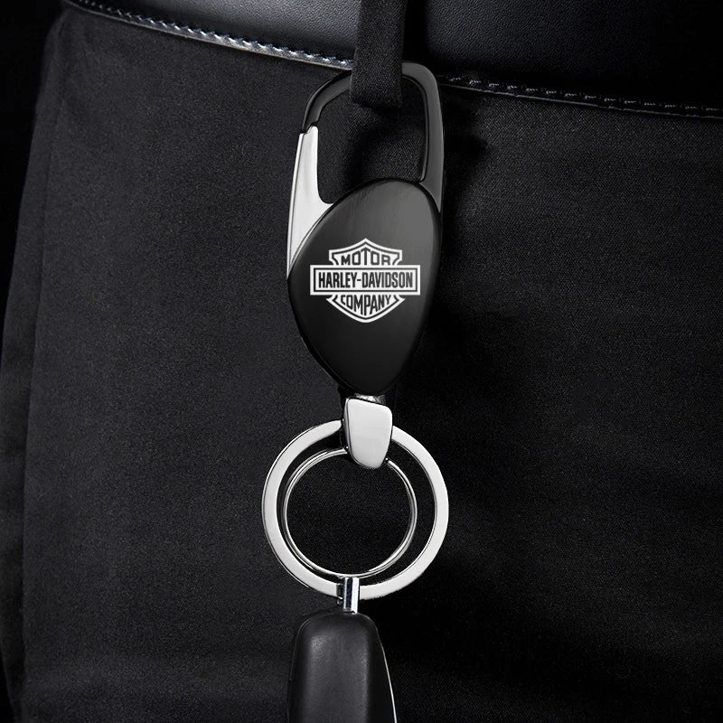 Metal Motorcycle Key Rings Keychain & Tire Valve Stem Caps for HD by RiderOut™