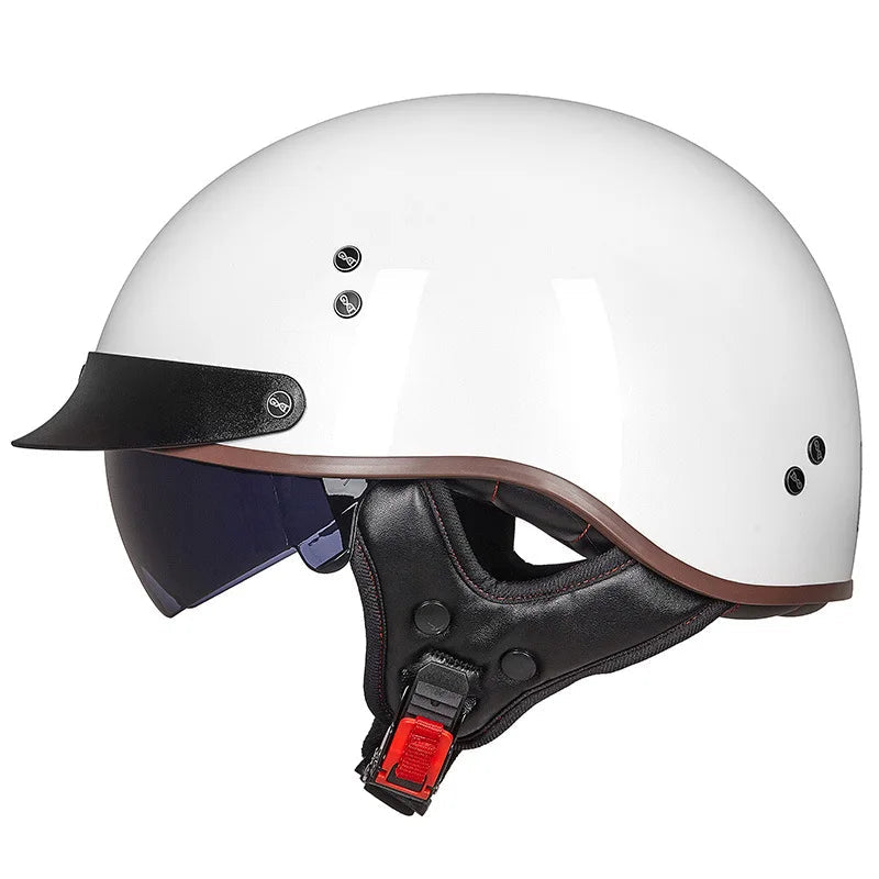Retro Half German Style Vintage Motorcycle Helmet by RiderOut™