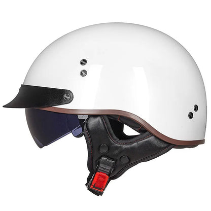 Retro Half German Style Vintage Motorcycle Helmet by RiderOut™