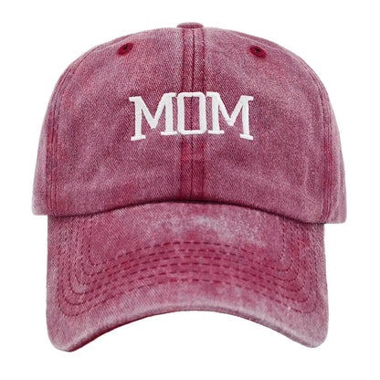 Washed Cotton DAD MOM Embroidered Baseball Cap by RiderOut™