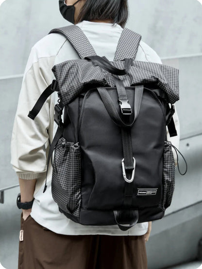 Roll Top Travel Expandable Large Capacity Backpack by RiderOut™