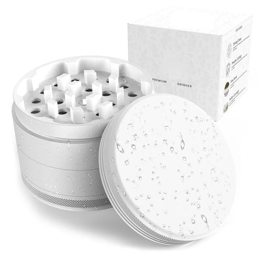 White Nonstick Ceramic Coating Metal Grinder-4 Layers by RiderOut™