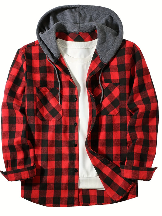 Long Sleeved Plaid Hooded by RiderOut