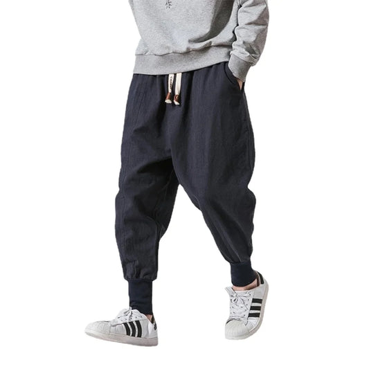 Cotton Linen Harem Baggy Trousers by RiderOut