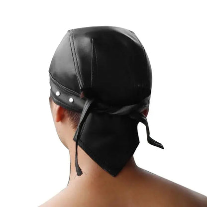 Motorcycle Biker Leather Adjustable Skull Cap by RiderOut