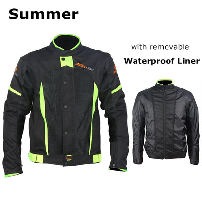 Breathable Waterproof Motorcycle Protective Armor Riding Jacket by RiderOut