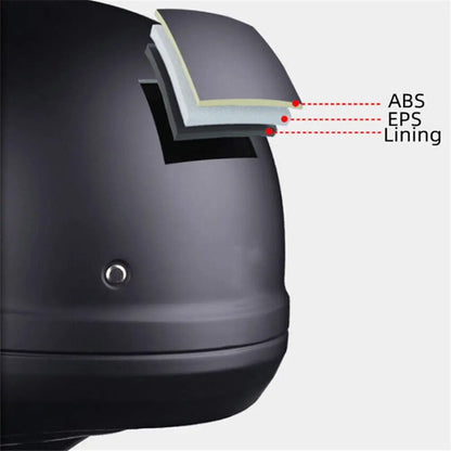Retro Full Face Matte Black Modular Classic Motorcycle Helmet by RiderOut™