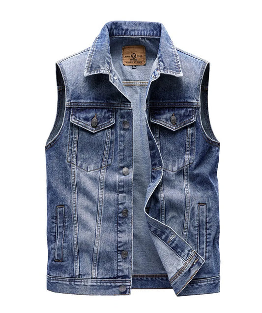 Cargo Denim Vest by RiderOut