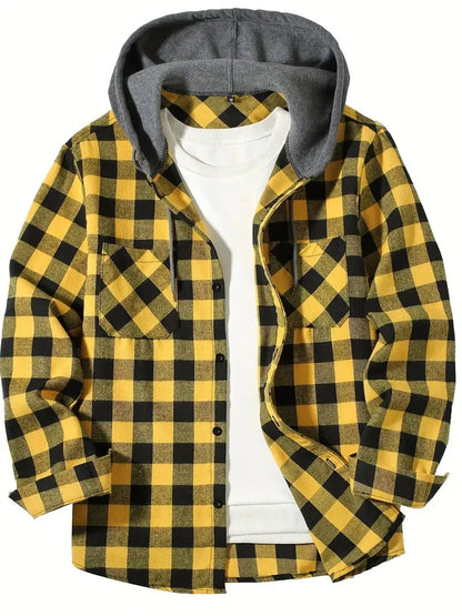Long Sleeved Plaid Hooded by RiderOut