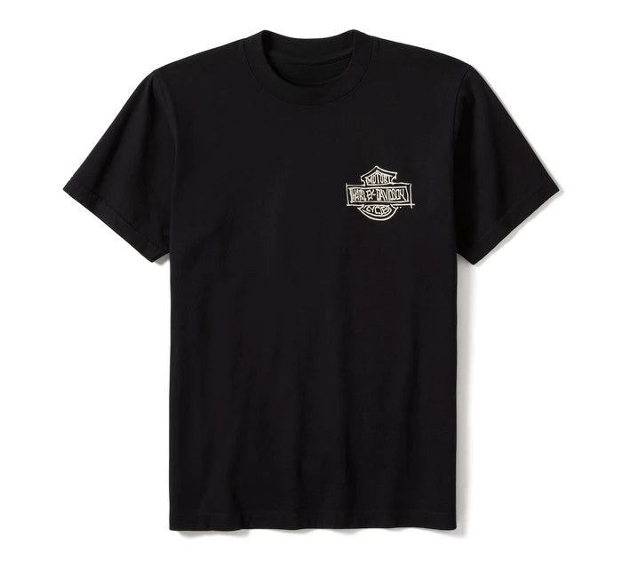 HD Peripheral Pattern Printed T-shirt by RiderOut™