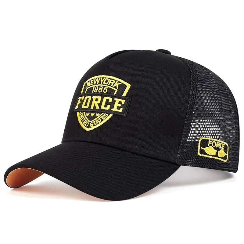 FORCE Letter Embroidery Baseball Net Caps by RiderOut™