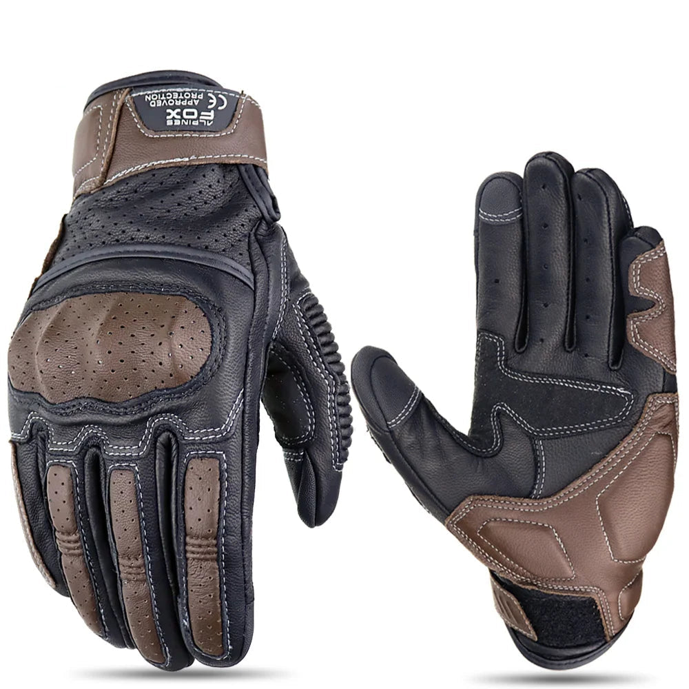 Vintage Leather Motorcycle Gloves by RiderOut™