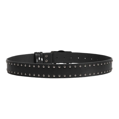 Black Skull Metal Buckle PU Leather Unisex Belt by RiderOut™