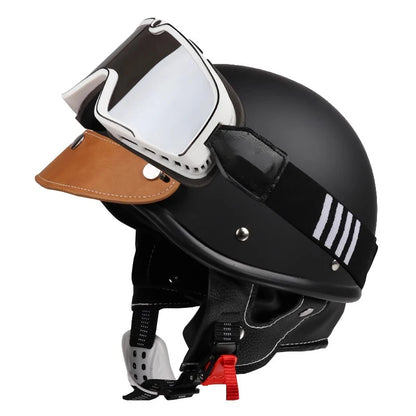 Retro Half Shell Motorcycle Helmet by RiderOut™