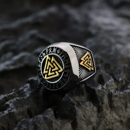 Viking Letter Retro Ring by RiderOut™