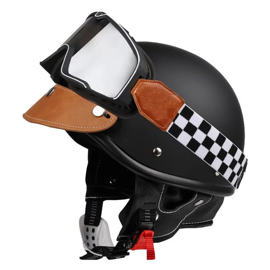 Retro Half Shell Motorcycle Helmet by RiderOut™