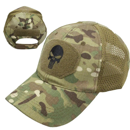 Punisher Skull Camouflage Baseball Cap by RiderOut™