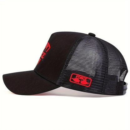 FORCE Letter Embroidery Baseball Net Caps by RiderOut™