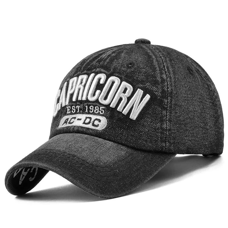 NYC Embroidery Letter Denim Baseball Cap by RiderOut™