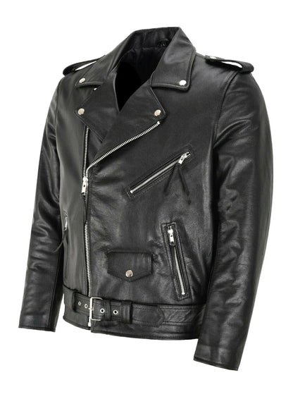 Slim Fit PU Leather Motorcycle Jacket by RiderOut