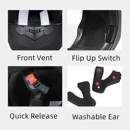 Personalised Dual Lens Flip Up Helmets by RiderOut™