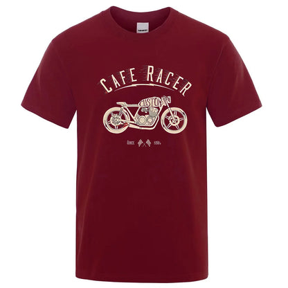 CAFE RACER Motorcycle Logo T-Shirt by RiderOut™