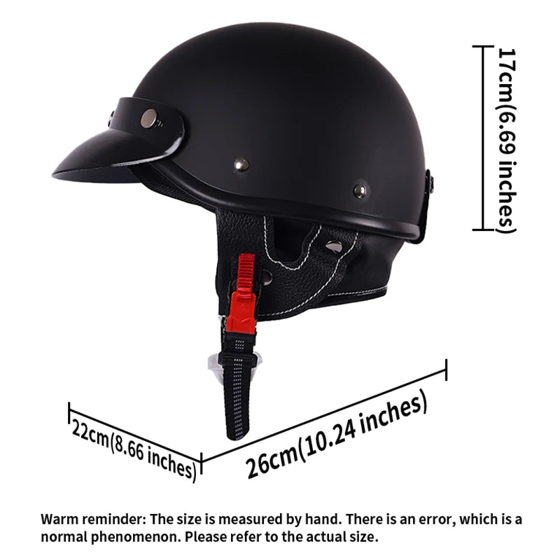 Black Half Shell with Neck Warmer Motorcycle Helmet by RiderOut™