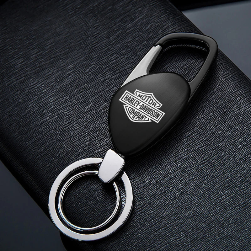 Metal Motorcycle Key Rings Keychain & Tire Valve Stem Caps for HD by RiderOut™