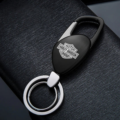 Metal Motorcycle Key Rings Keychain & Tire Valve Stem Caps for HD by RiderOut™