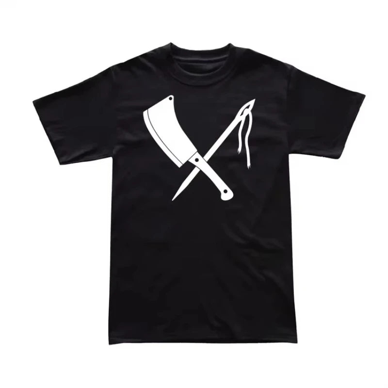 Black RustyButcher Motorcycle Vintage T-shirt by RiderOut™