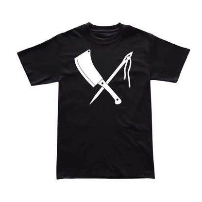 Black RustyButcher Motorcycle Vintage T-shirt by RiderOut™