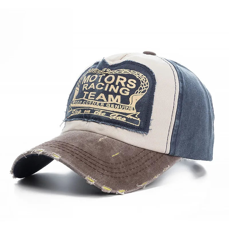 Motor Racing Motorcycle Washed Cotton Baseball Cap by RiderOut™