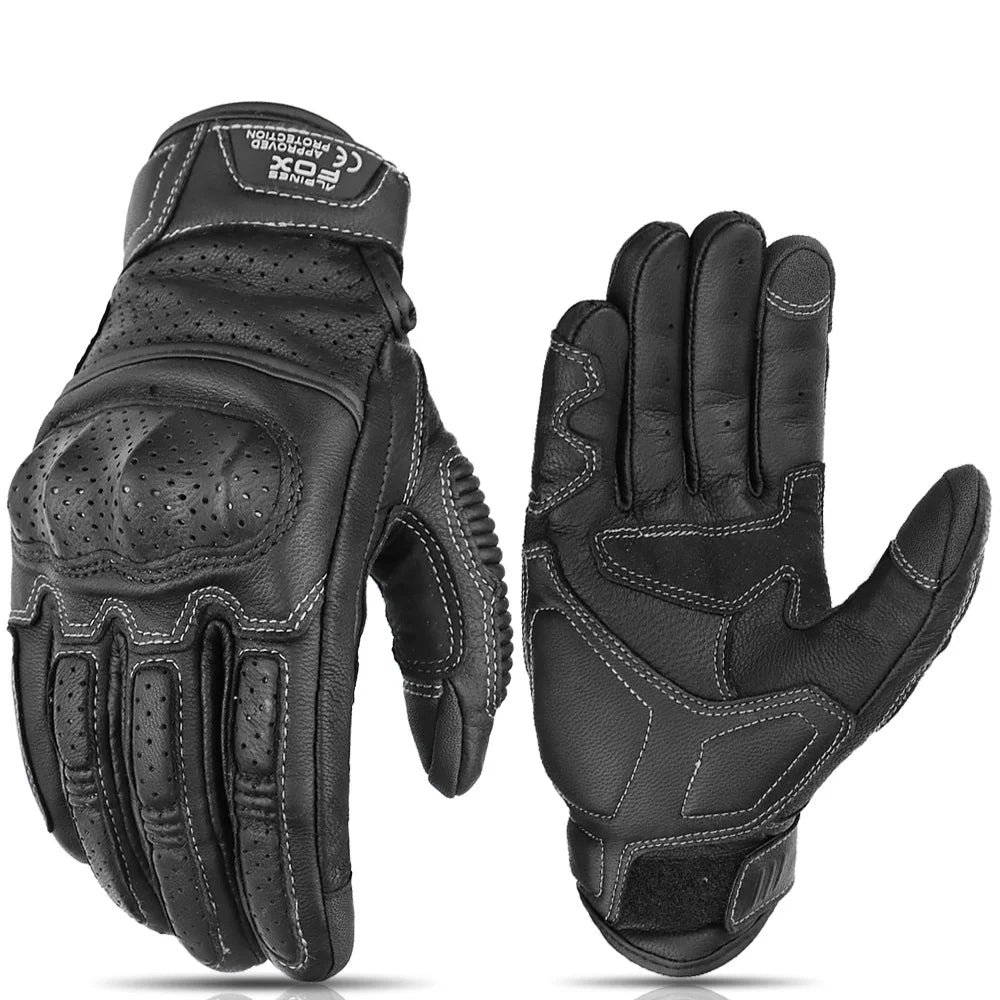 Vintage Leather Motorcycle Gloves by RiderOut™