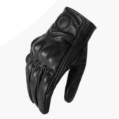 Full Finger Perforated Retro Racing Gloves by RiderOut™