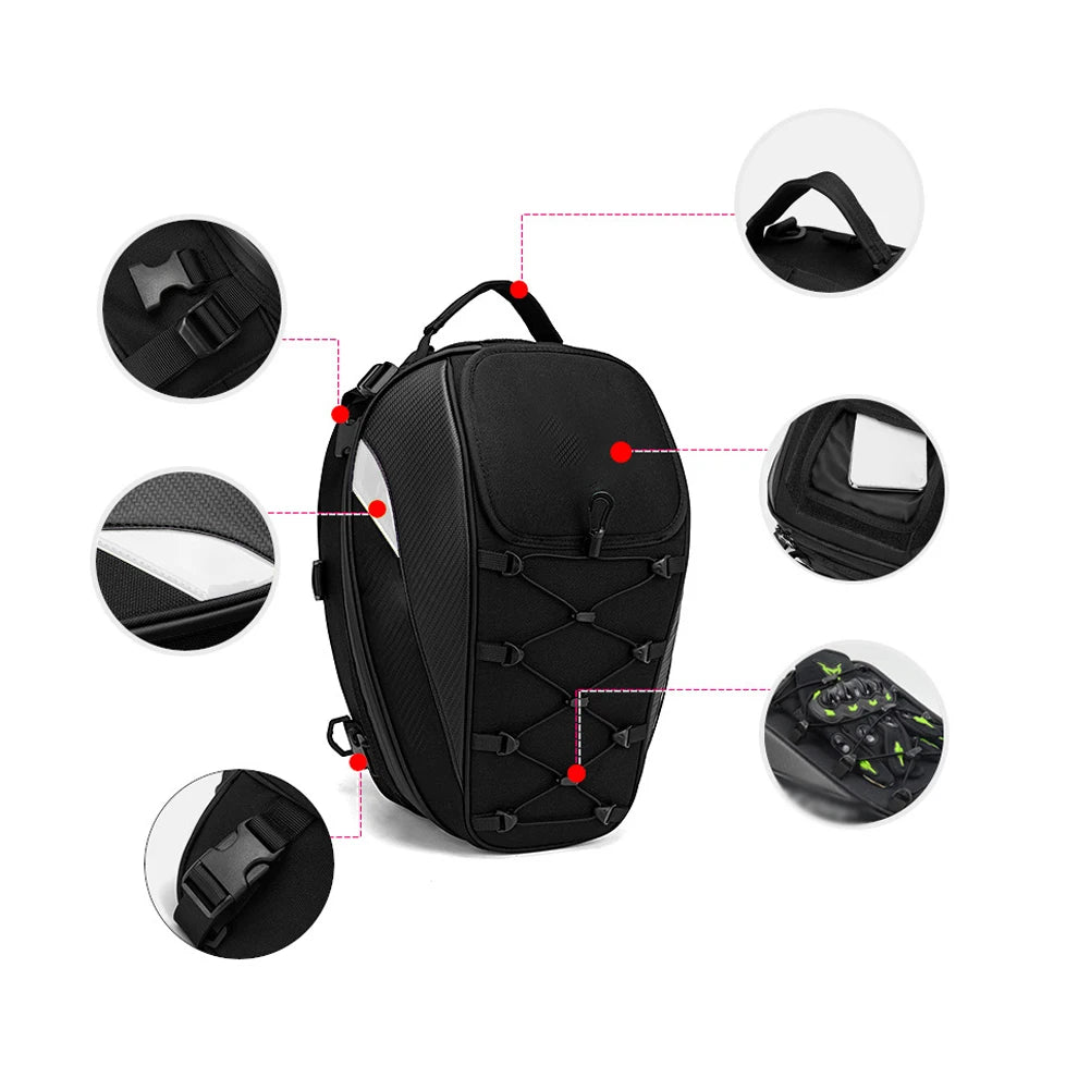 Motorcycle Helmet Tail Waterproof Bag by RiderOut™