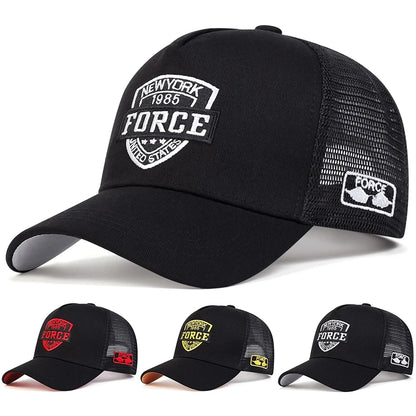 FORCE Letter Embroidery Baseball Net Caps by RiderOut™