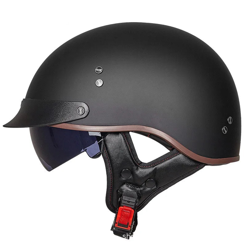 Retro Half German Style Vintage Motorcycle Helmet by RiderOut™