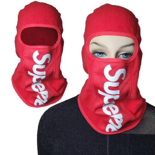 Red SUPREME Print Full Face Motorcycle Bandana by RiderOut™