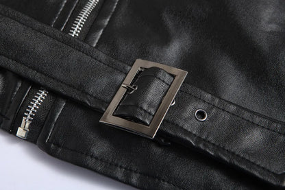Slim Fit PU Leather Motorcycle Jacket by RiderOut